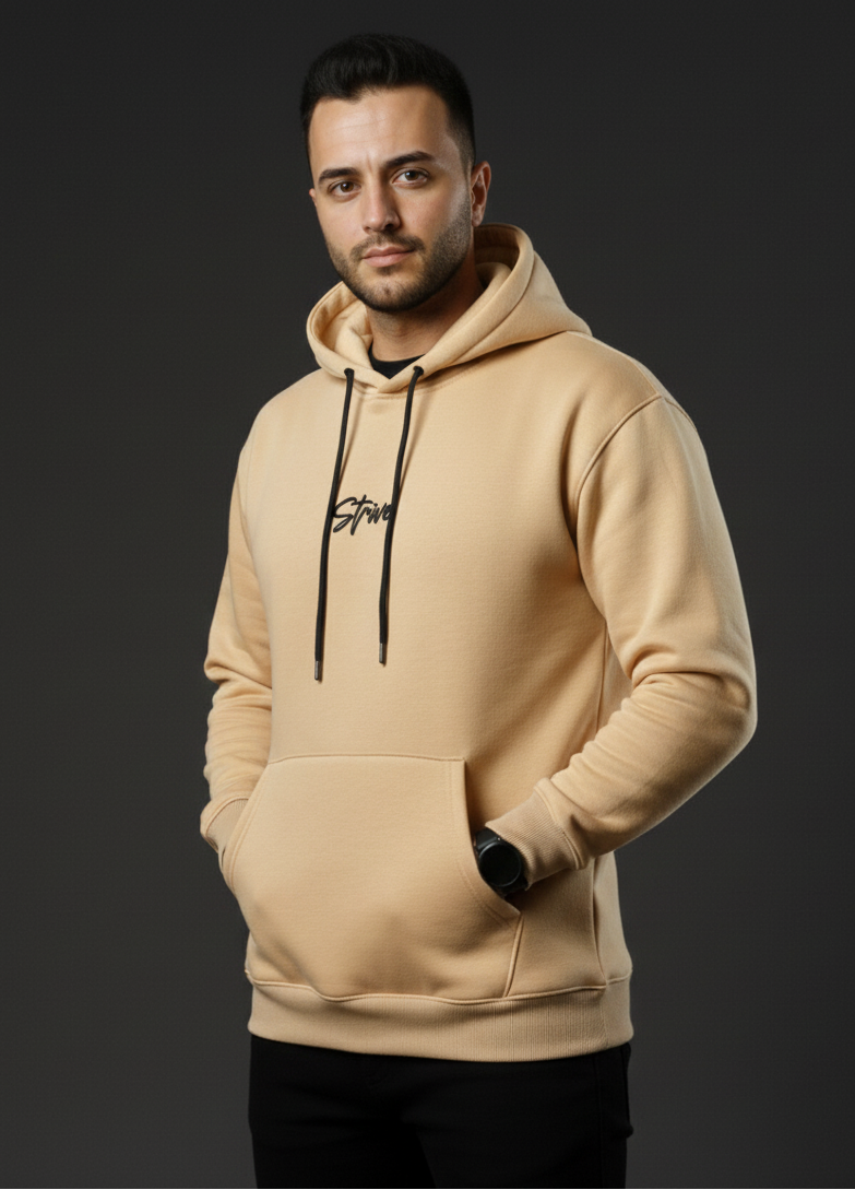 Beige STRIVE Hoodie