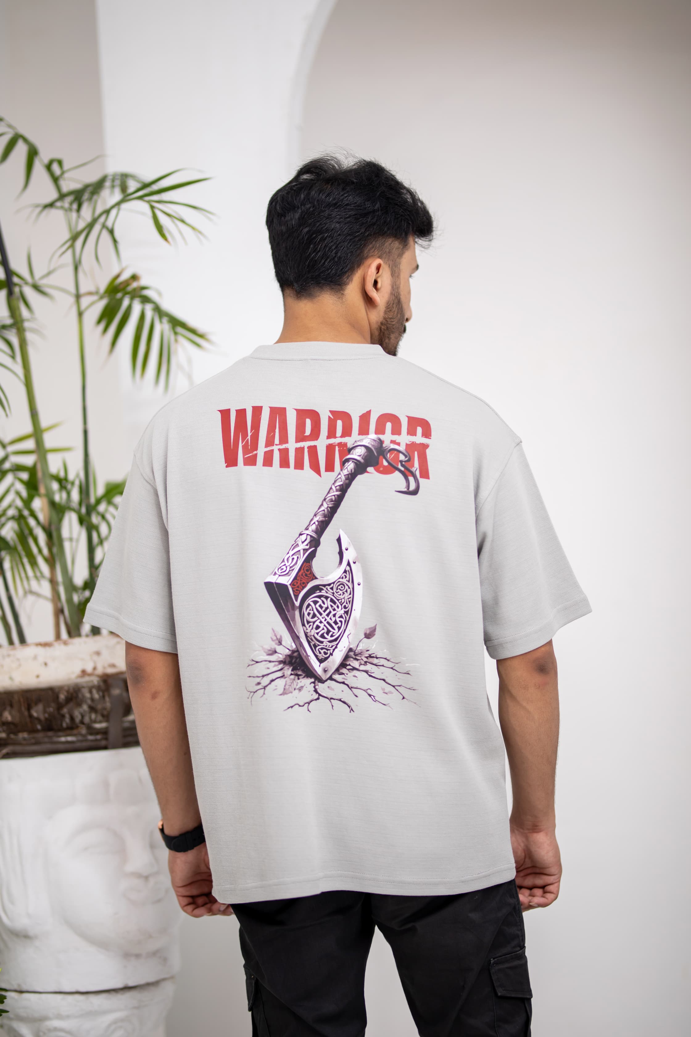 WARRIOR GREY Oversized Tee