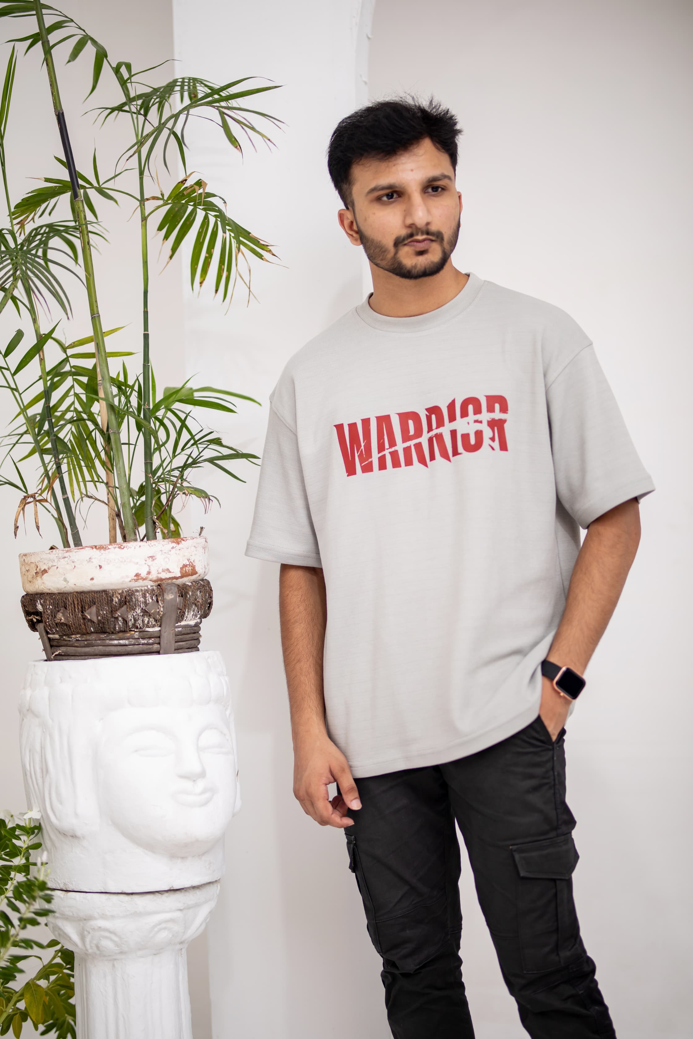 WARRIOR GREY Oversized Tee