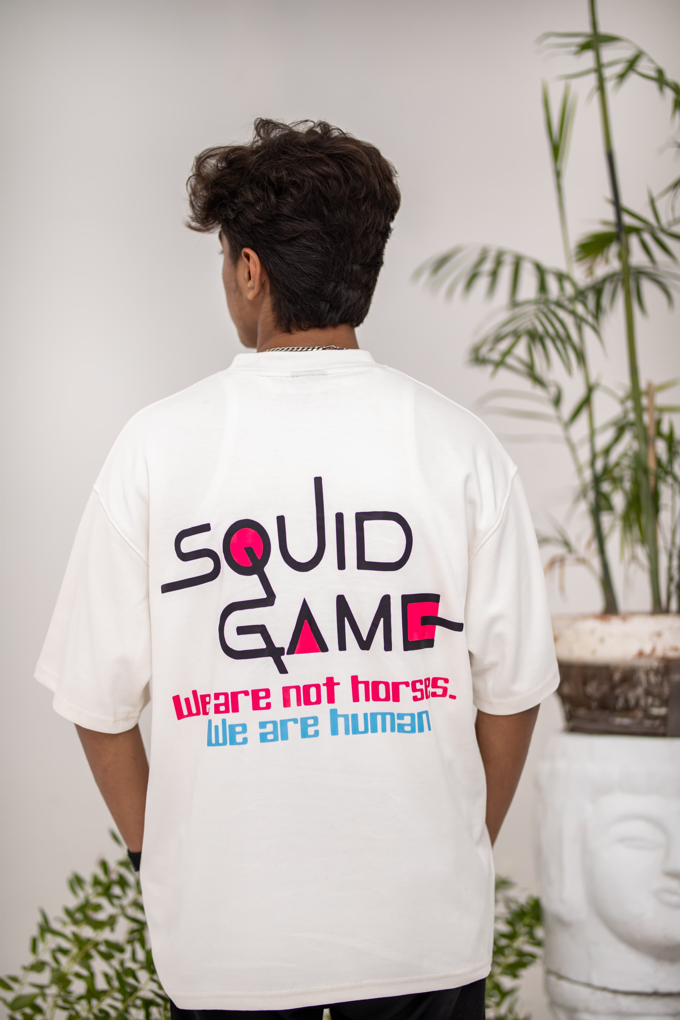 Squid White Oversized Tee