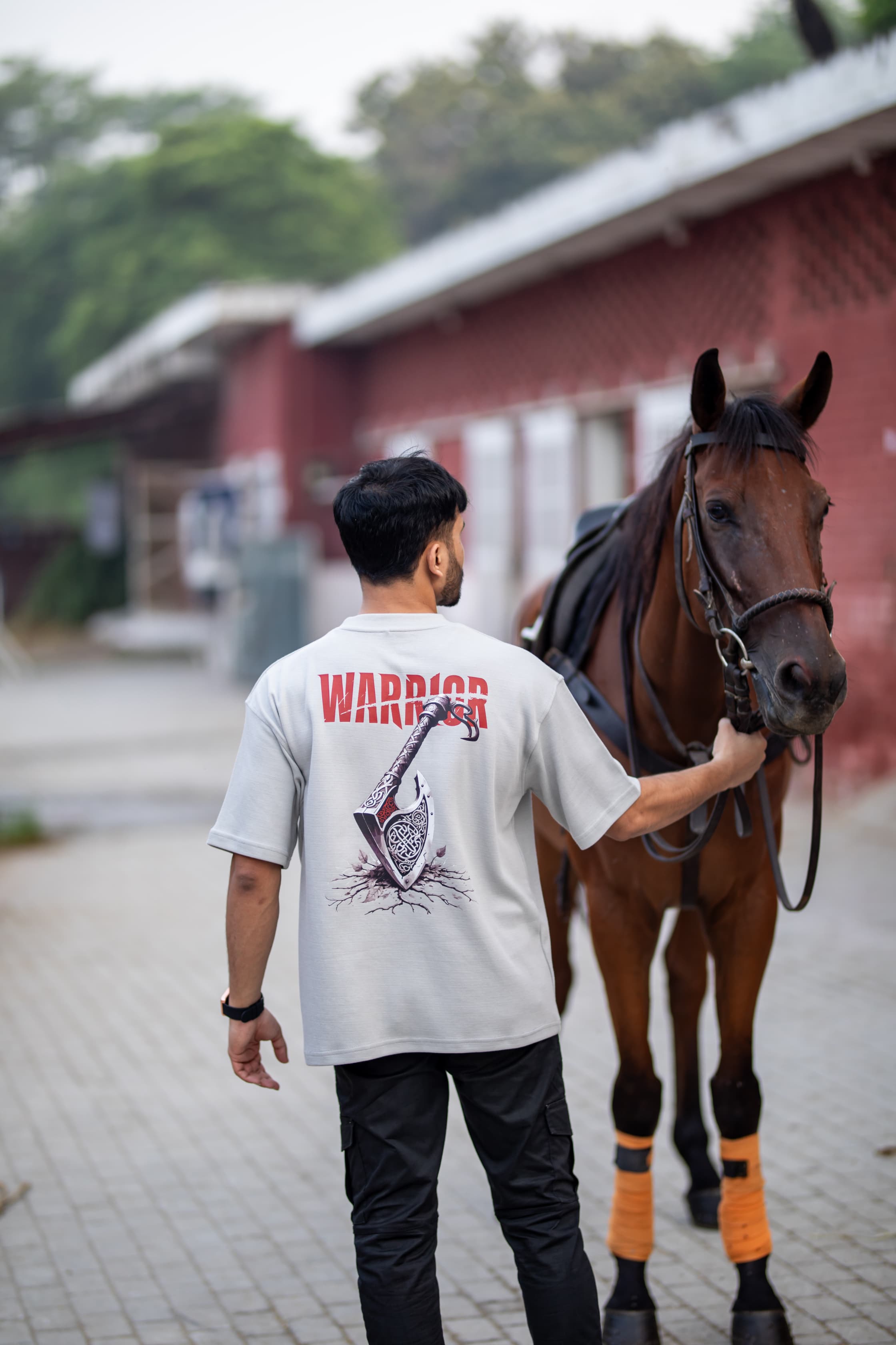 WARRIOR GREY Oversized Tee