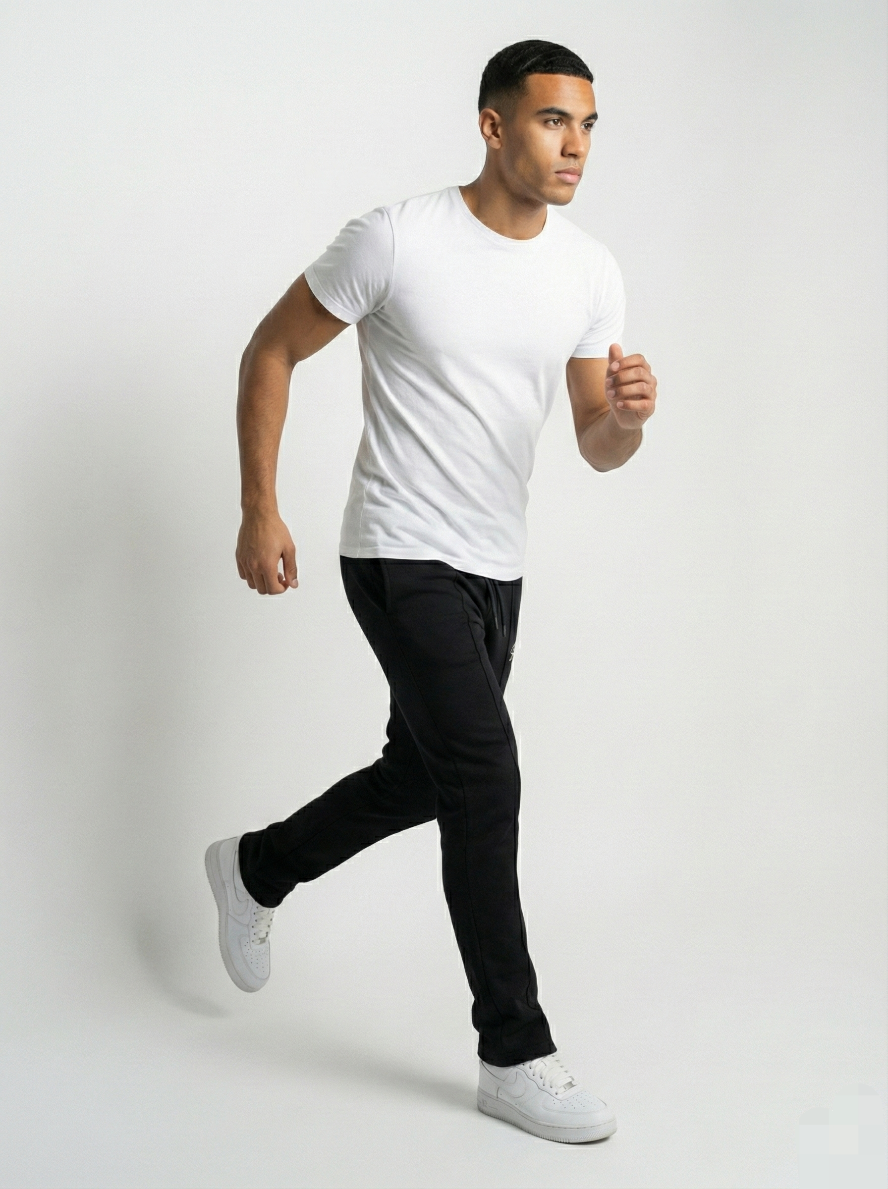 Black Cotton Pleated Premium STRIVE Trouser