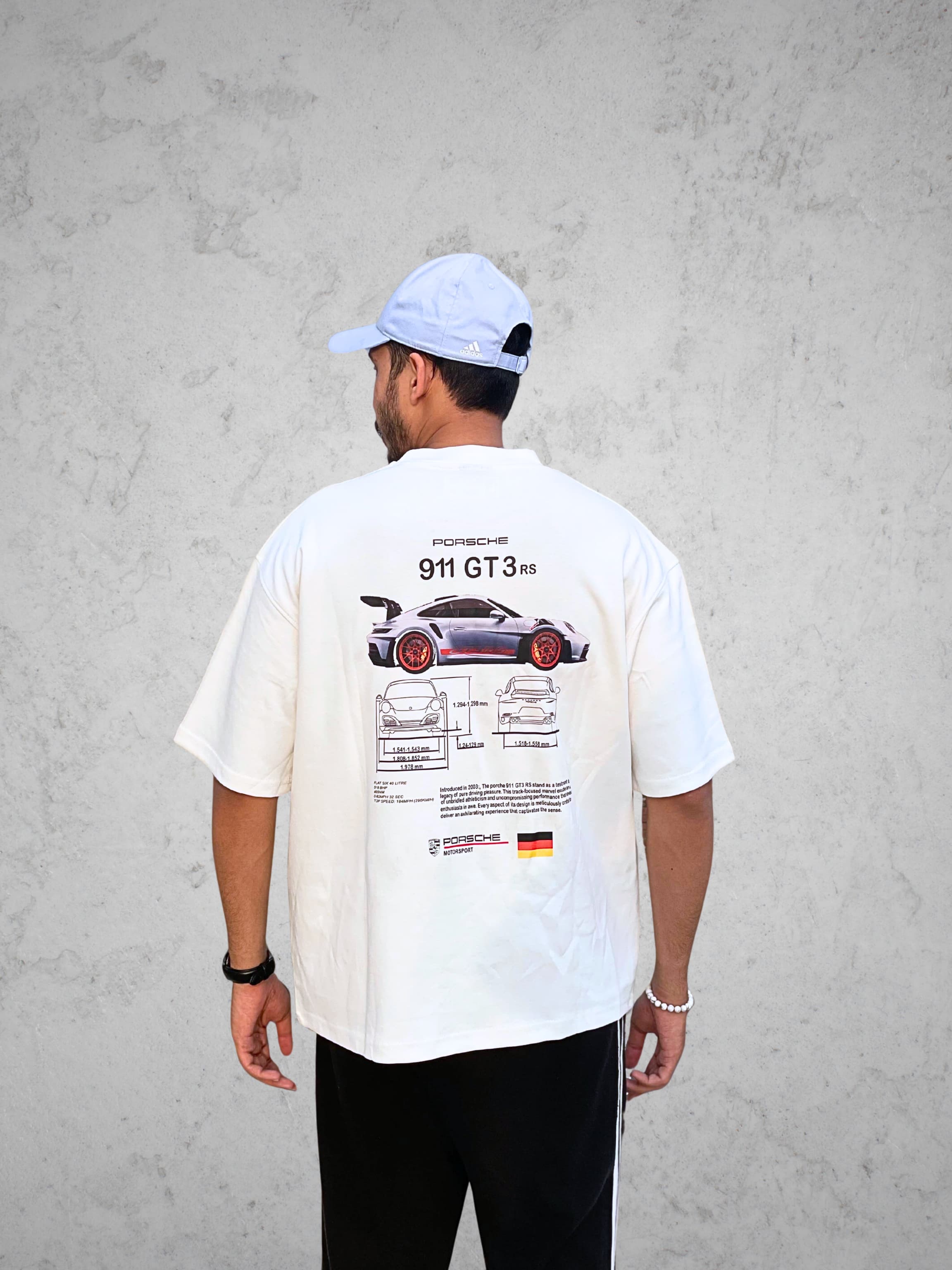 Porsche 911 White Oversized Tee