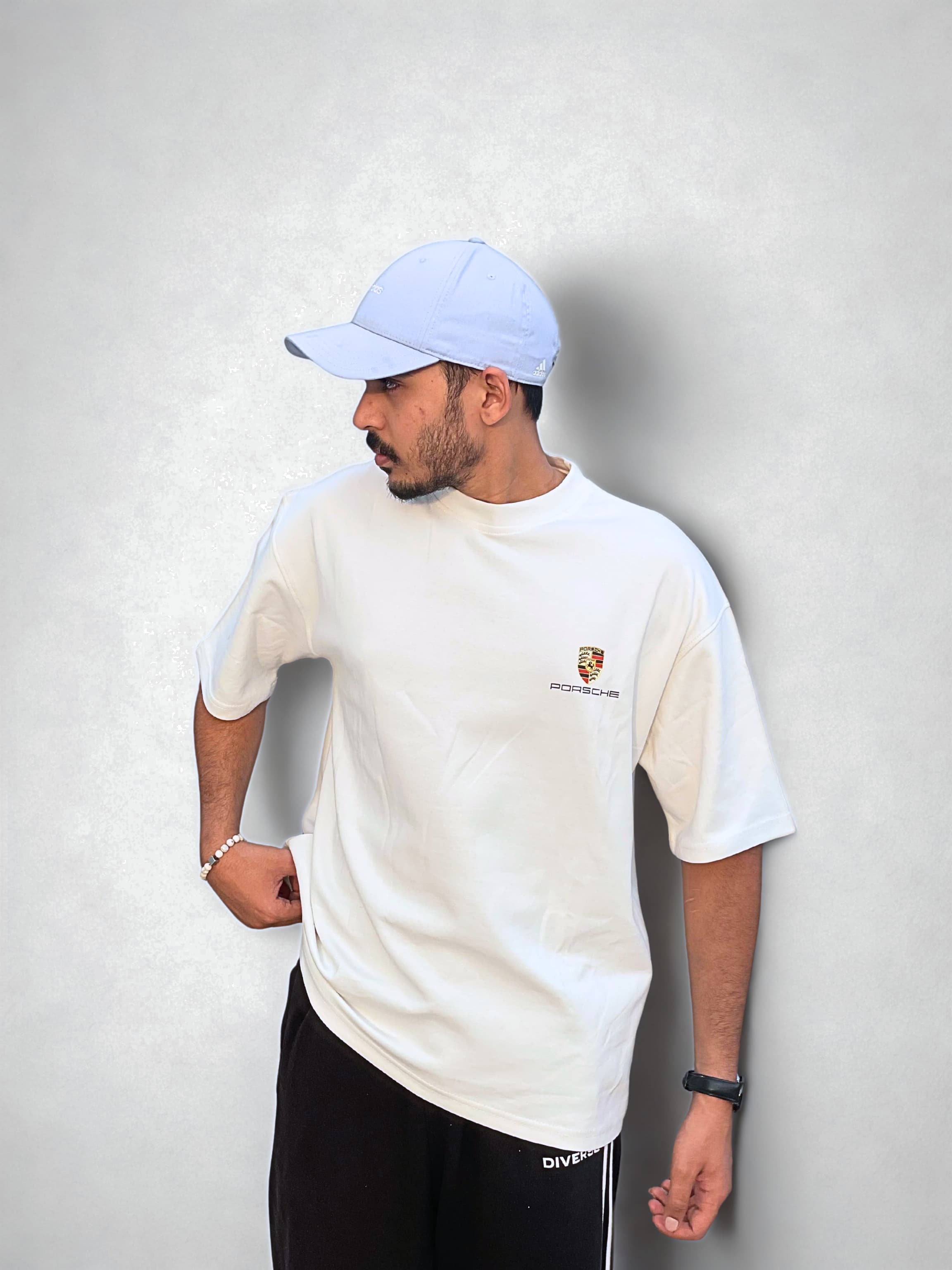 Porsche 911 White Oversized Tee